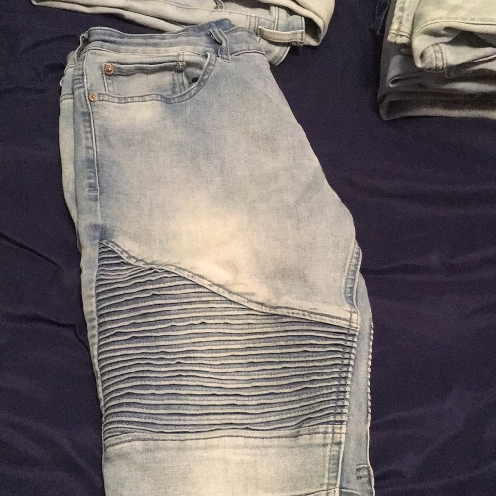 Blue pacsun moto jeans